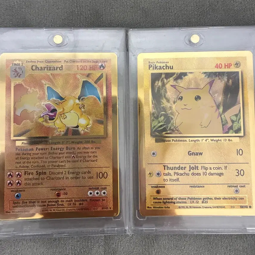[BUNJANG] Metal Charizard, Metal Pikachu Bundle Set / 포켓몬스터 카드 메탈리자몽,메탈피카츄
