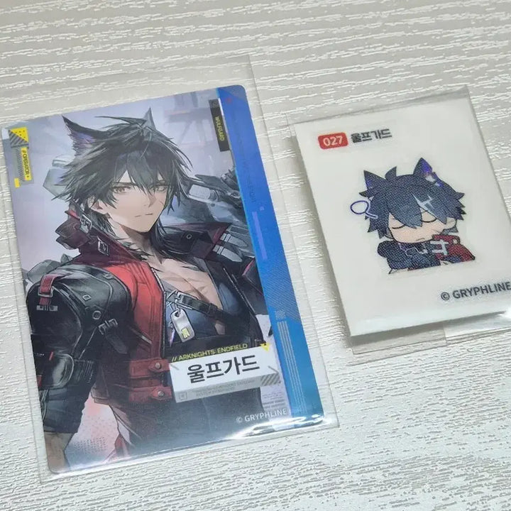 [BUNJANG] Arknights Endfield Wolfguard Photocard + Sticker Set / 명일방주 엔드필드 울프가드 포카+띠부씰(027)