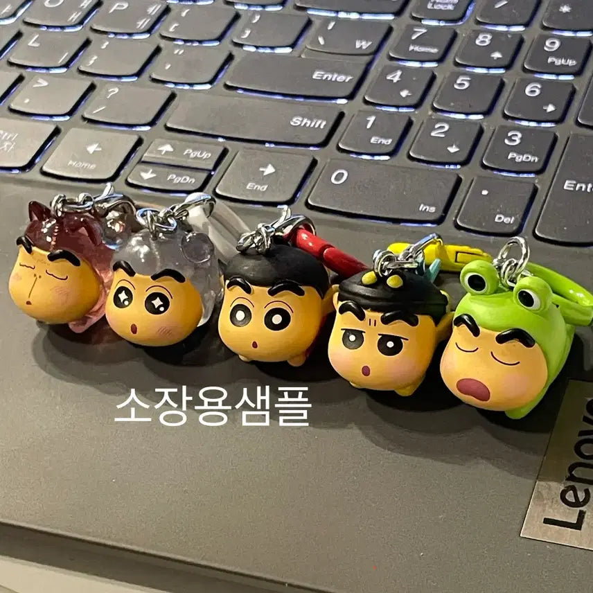 [BUNJANG] Crayon Shin-chan Cat Keyring / 고양이 짱구 키링 메지루시