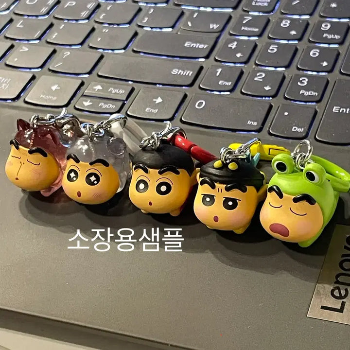 [BUNJANG] Crayon Shin-chan Cat Keyring / 고양이 짱구 키링 메지루시