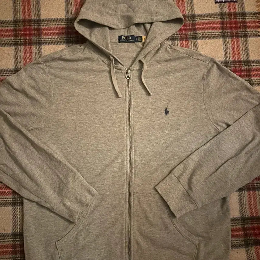 [BUNJANG] Polo Ralph Lauren Grey Hoodie Zip-Up L / 폴로 랄프로렌 그레이 후드집업 L