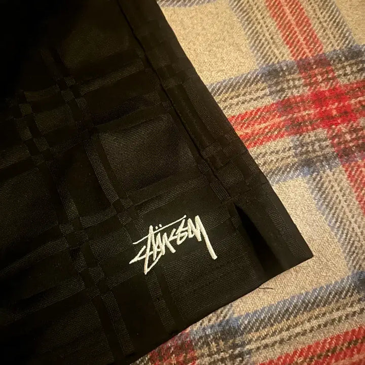 [BUNJANG] Stussy Black Check Shorts L / 스투시 블랙 체크 반바지 L