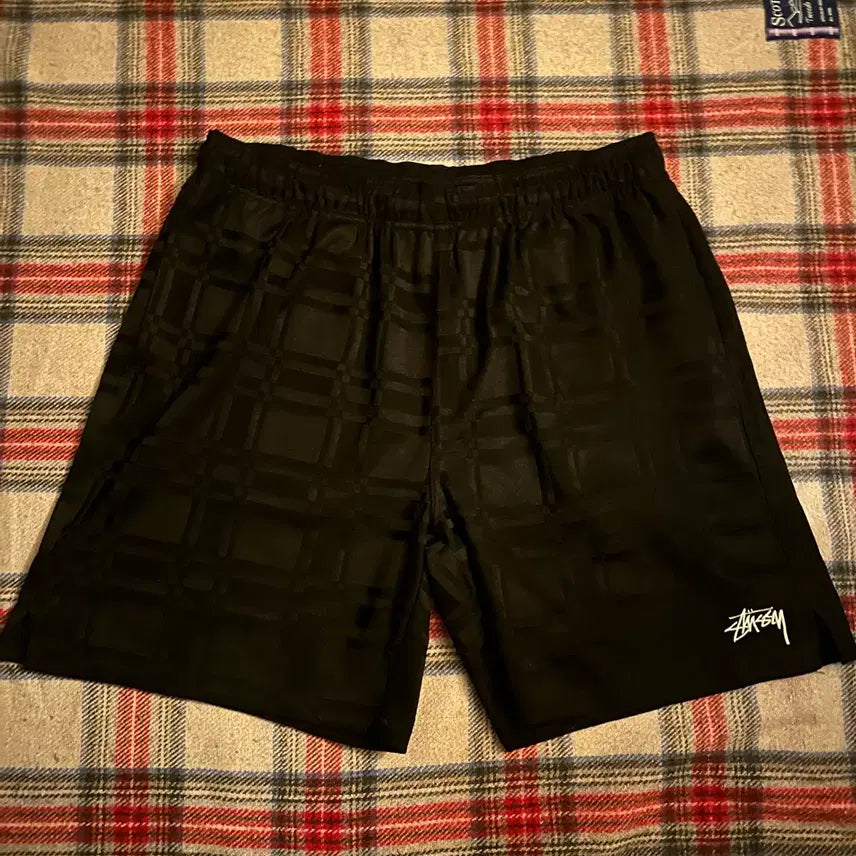 [BUNJANG] Stussy Black Check Shorts L / 스투시 블랙 체크 반바지 L
