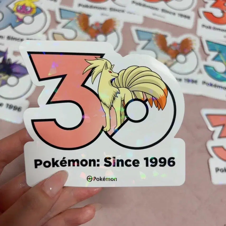 [BUNJANG] Pokemon 30th Anniversary Ninetales Holographic Sticker / 포켓몬 30주년 기념 스티커 나인테일
