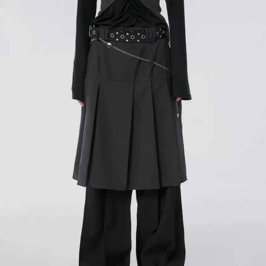 [BUNJANG] Flare Up Pleats Midi Skirt Charcoal / 플레어업 플리츠 미디스커트 Pleats Midi Skirt 차콜
