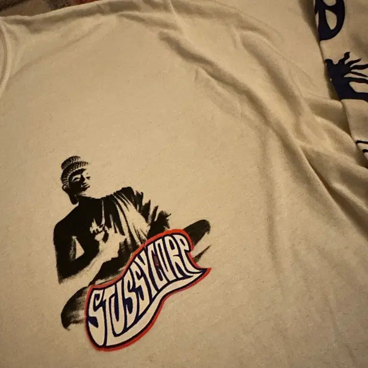 [BUNJANG] Stussy Long Sleeve T-Shirt White L / 스투시 STUSSY 롱슬리브 L