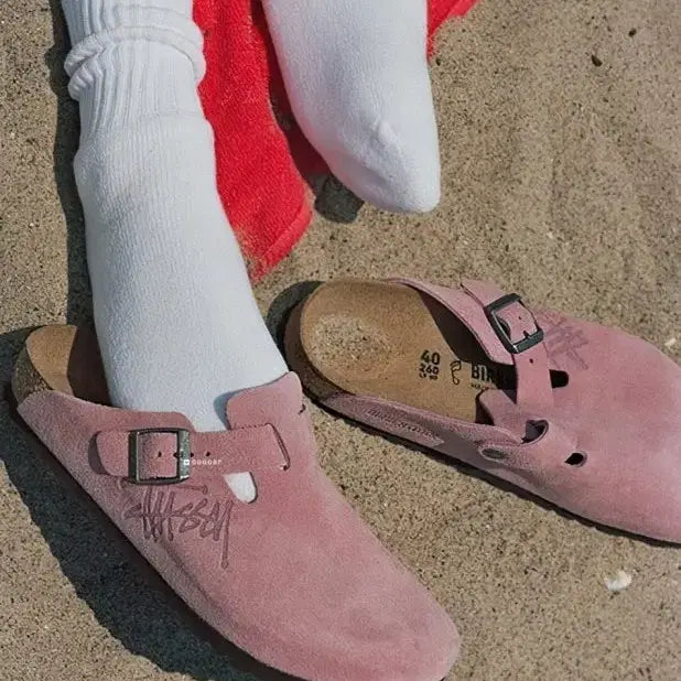 [BUNJANG] Stüssy Birkenstock Boston Pink / 43) 스투시 버켄스탁 보스턴 핑크