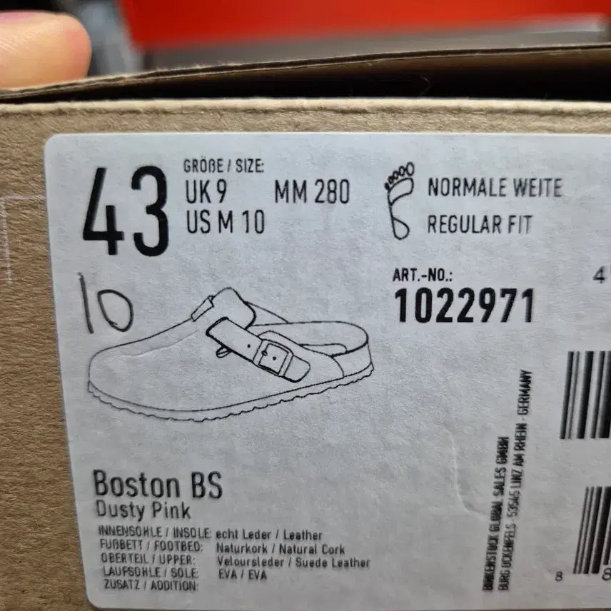 [BUNJANG] Stüssy Birkenstock Boston Pink / 43) 스투시 버켄스탁 보스턴 핑크