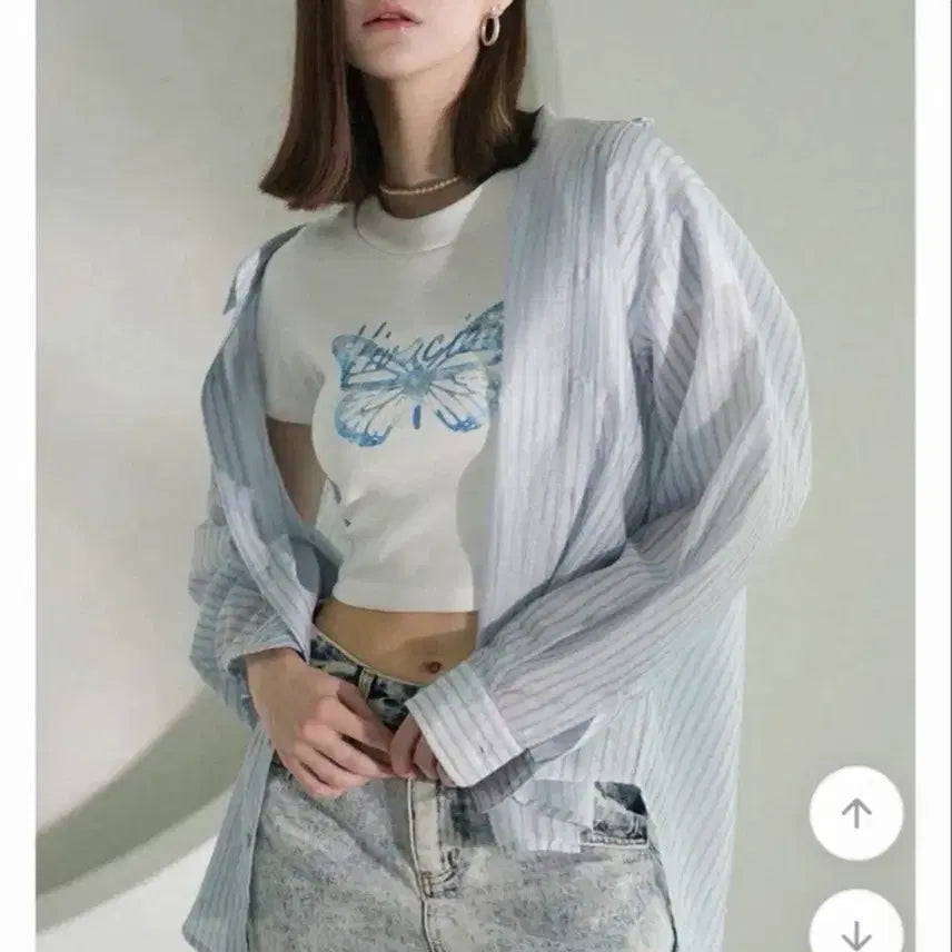 [SOLD OUT] 비바셔스 시스루 오버핏 셔츠