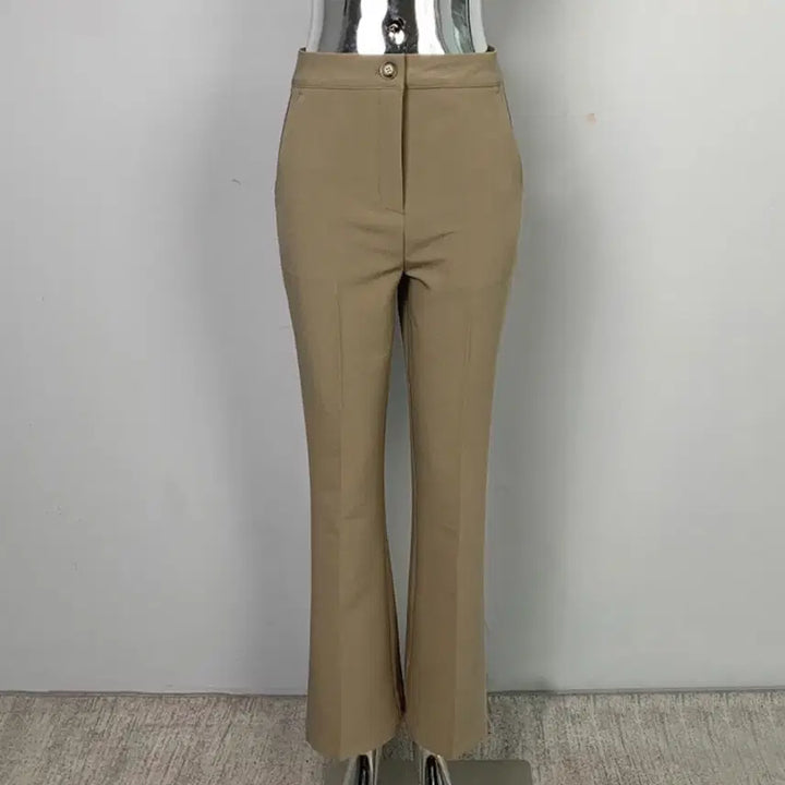 [BUNJANG] Beige Bootcut Slacks / 에이블리 수입의류 베이지 부츠컷 슬랙스