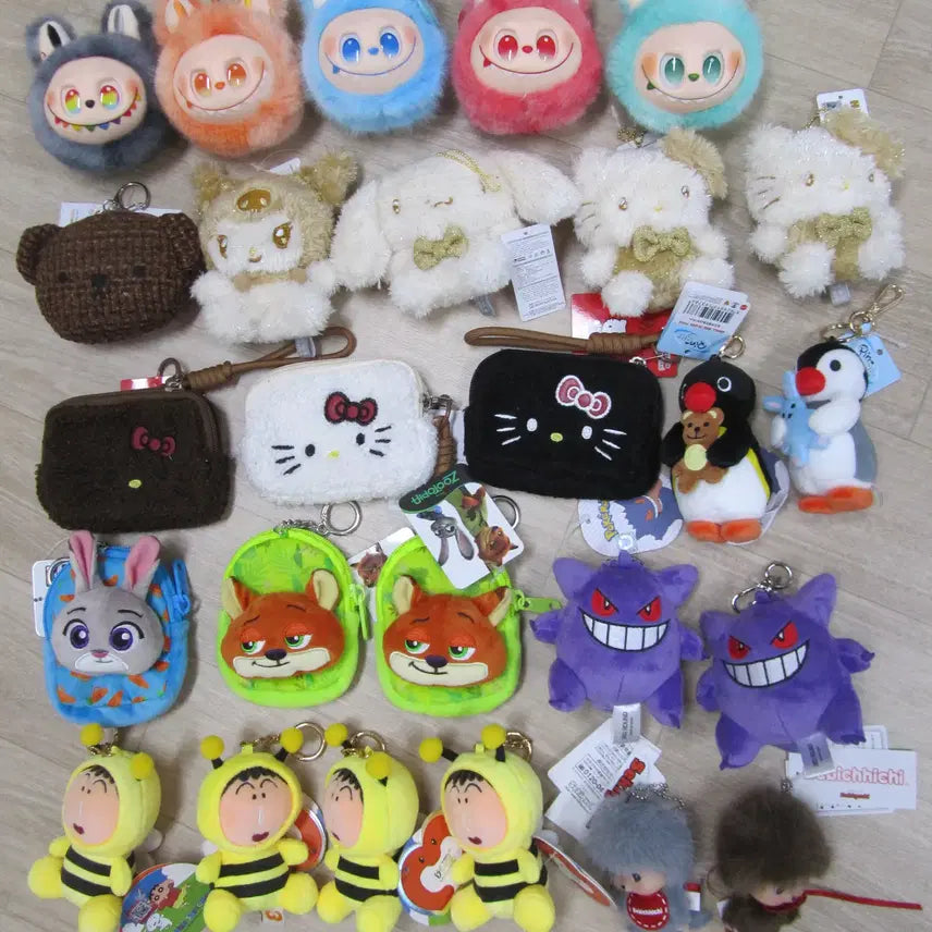 [BUNJANG] Monchhichi, Rabuboo, Maenggu, Pocket, Sanrio Friends, Hello Kitty Keychain Set / 몬치치,라부부,맹구,포켓,산리오친구들, 헬로키티 등등 키링 판매합니다.