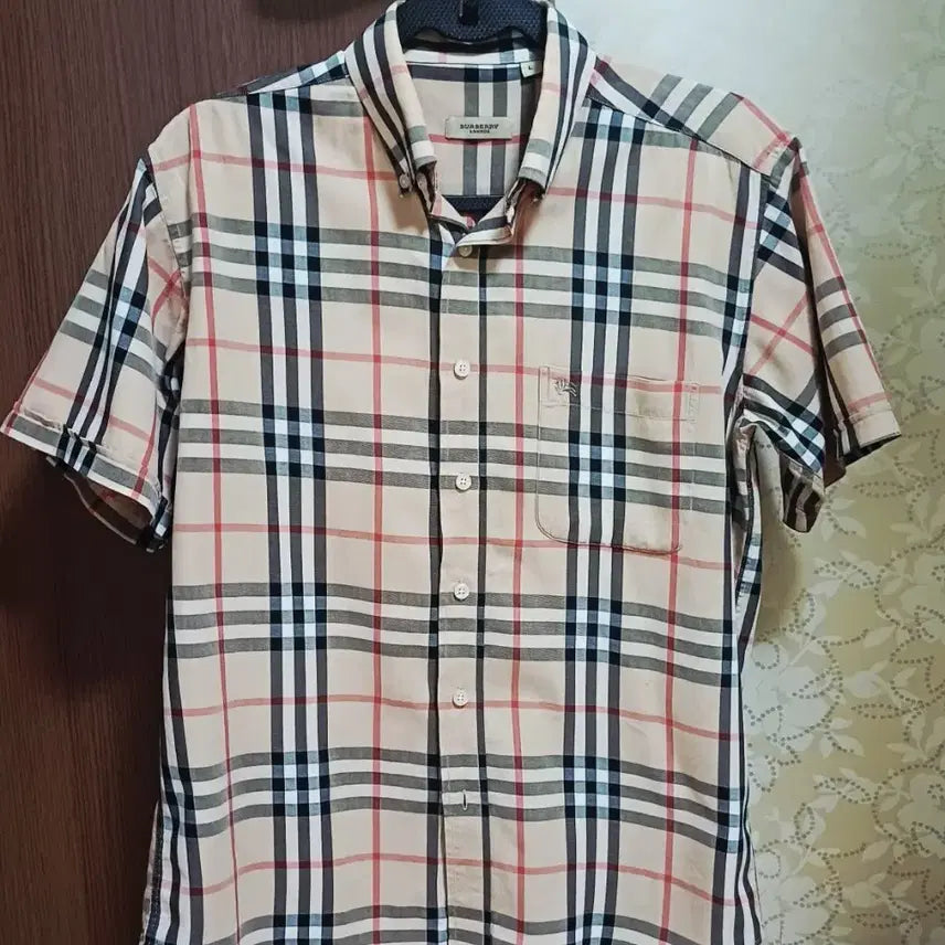 [BUNJANG] Burberry Check Short Sleeve Shirt / 버버리 체크 반팔 셔츠