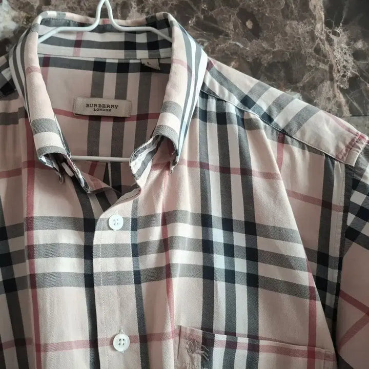 [BUNJANG] Burberry Check Short Sleeve Shirt / 버버리 체크 반팔 셔츠