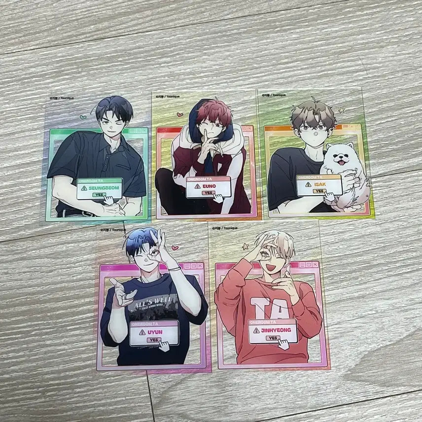 [BUNJANG] Wooneumjoyo Tuuneeque Acrylic Card Bundle Set / 원룸조교 원룸조교님 투니크 아크릴 카드 일괄