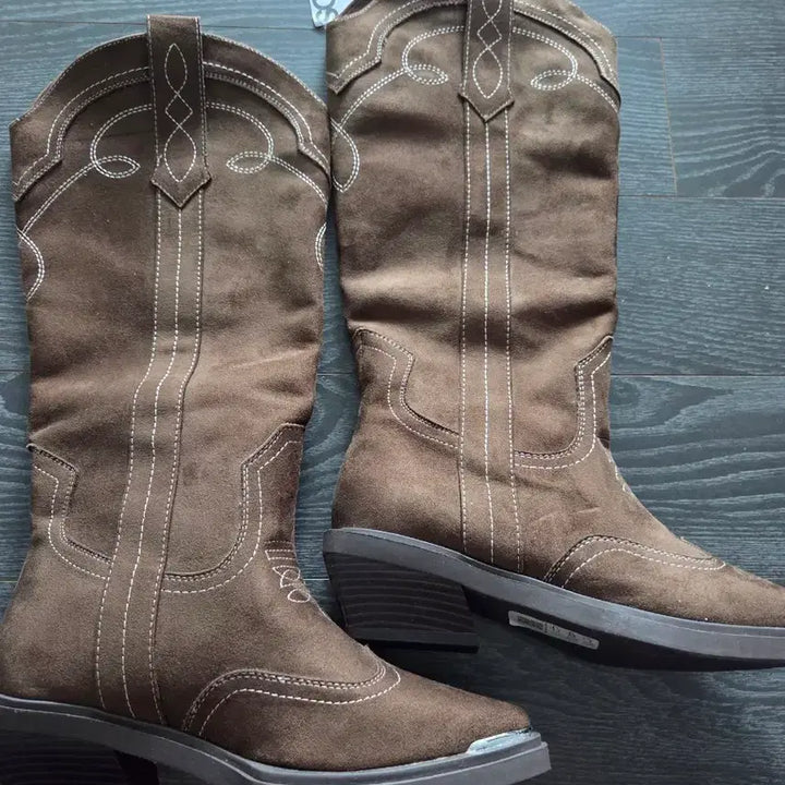 [BUNJANG] ASOS Brown Suede Cowboy Boots / ASOS 에이소스 브라운 스웨이드 카우보이 부츠