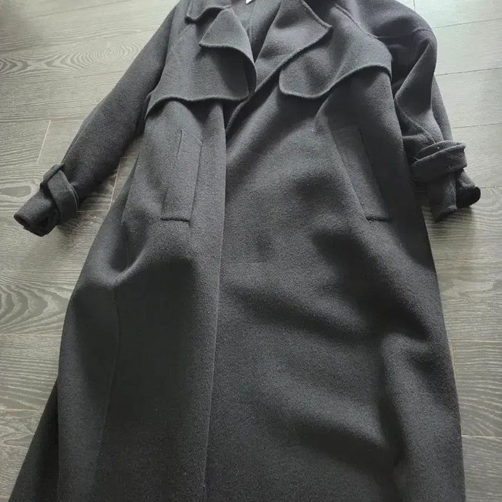 [BUNJANG] Marob Black Trench Long Coat / 원가 50만원) 마롭 블랙 트렌치 롱 코트