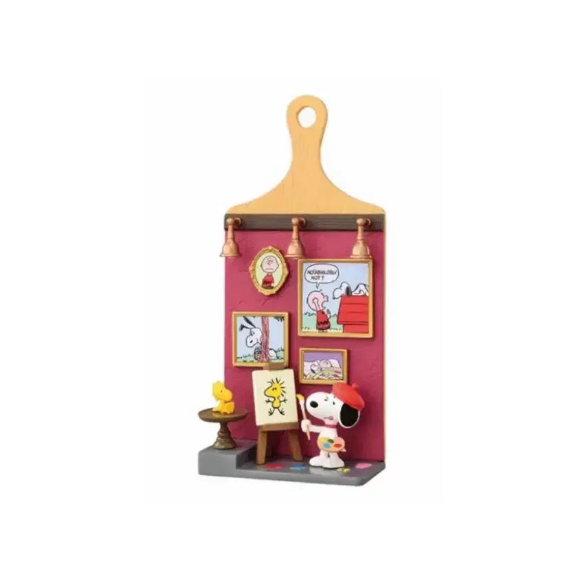 [BUNJANG] Re-Ment Snoopy &amp; Peanut Miniatures Figure No. 3 Atelier Painter / 리멘트 스누피 피너츠 미니어처 보드 피규어 3번 아틀리에 화가