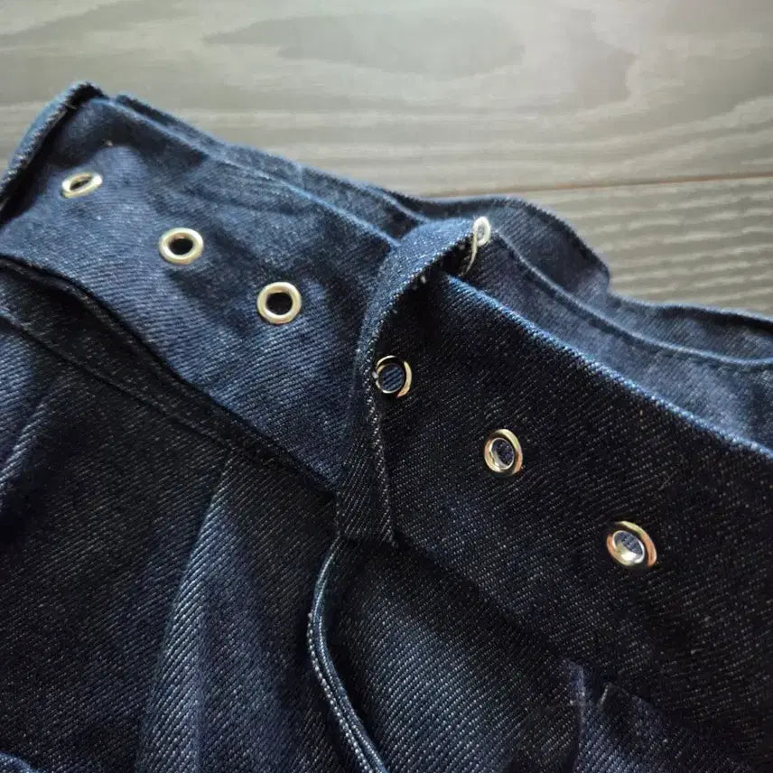 [BUNJANG] Belt Detail Aladdin Fit Denim Pants / 벨트 데님 알라딘 팬츠