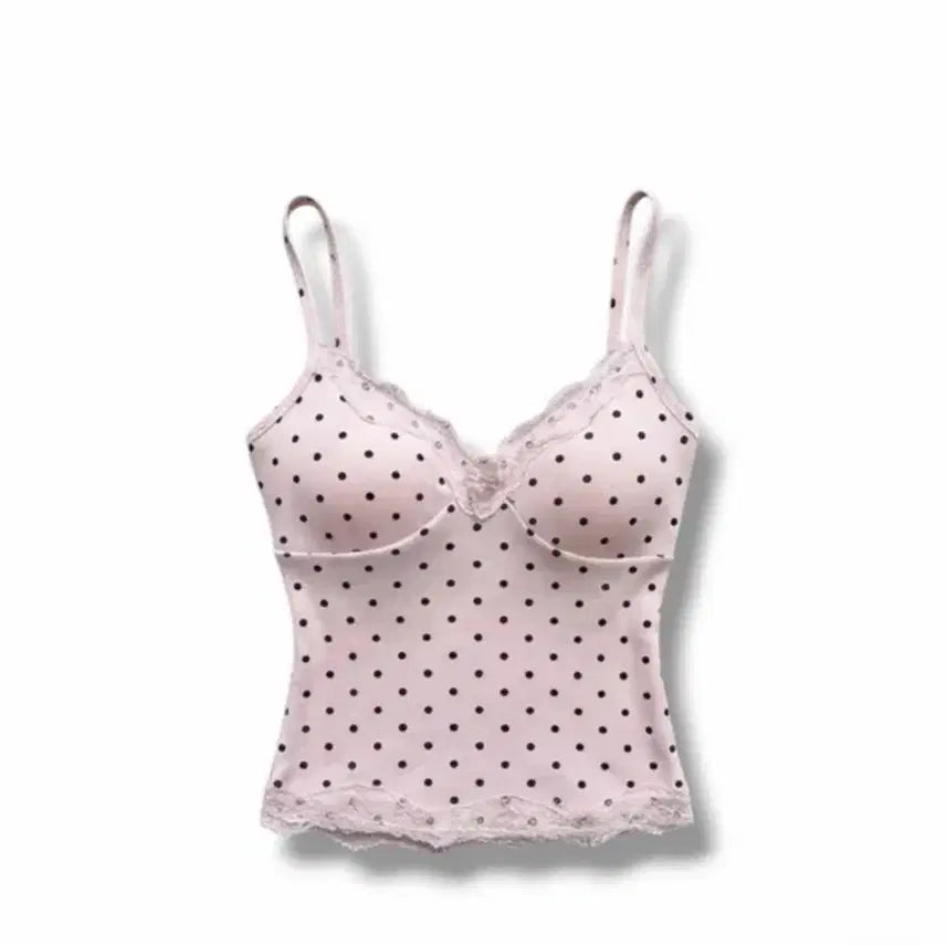 [BUNJANG] Dot Sleeveless Top (Pink) / 도트 슬리브리스(핑크)