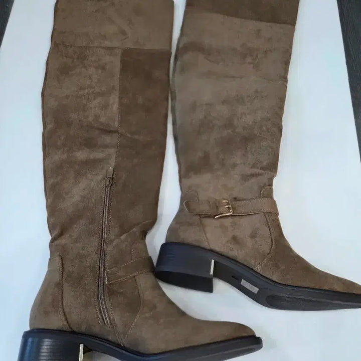 [BUNJANG] ASOS Suede Long Boots Brown Women&