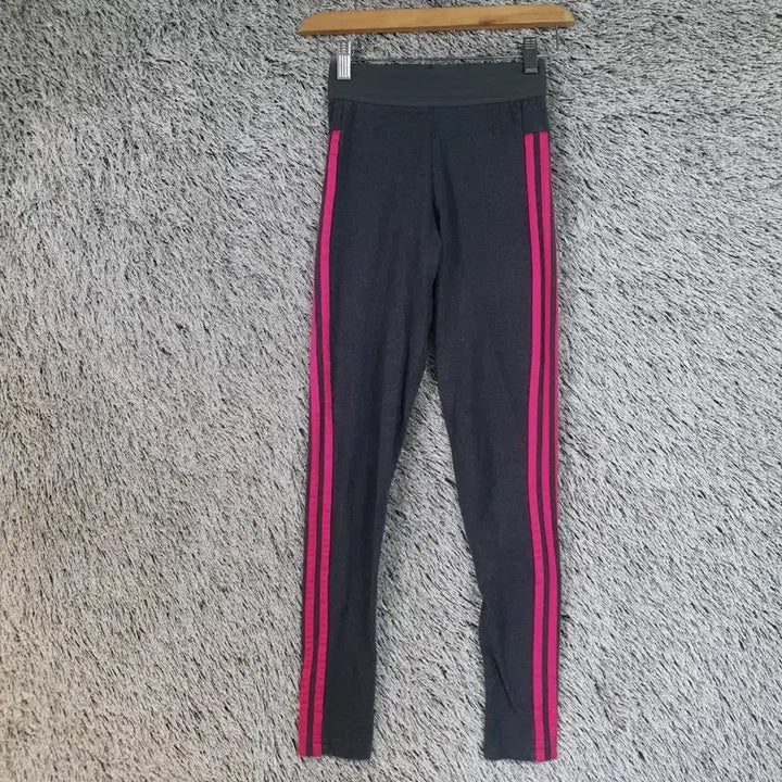 [BUNJANG] Adidas Three-Stripes Leggings - Grey &amp; Pink (Women&