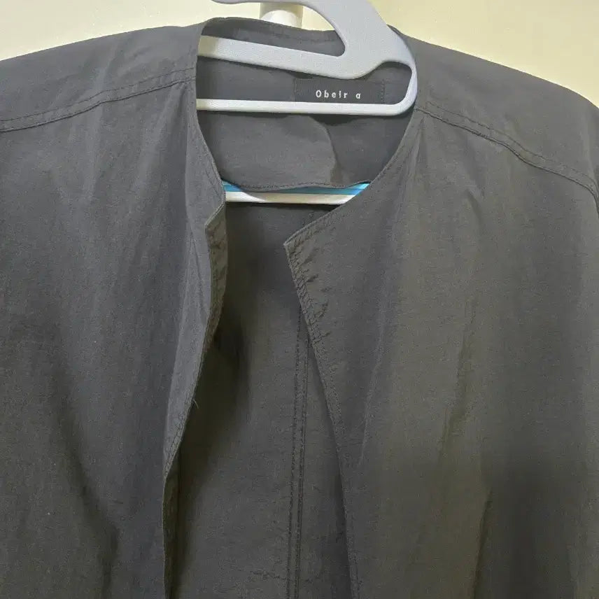 [BUNJANG] Obeir Black Lapel-less Short Jacket M / Obeir M 블랙 노카라 숏 자켓