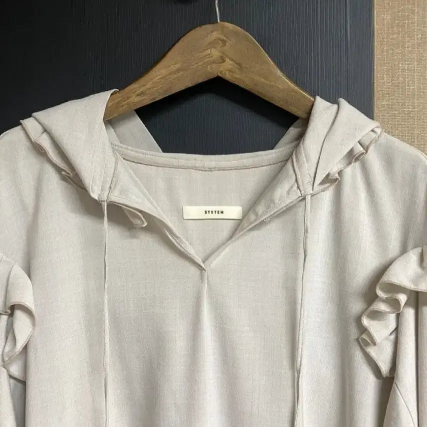 [BUNJANG] System Loose Fit Blouse Hoodie / 한섬 시스템 블라우스  후드 티