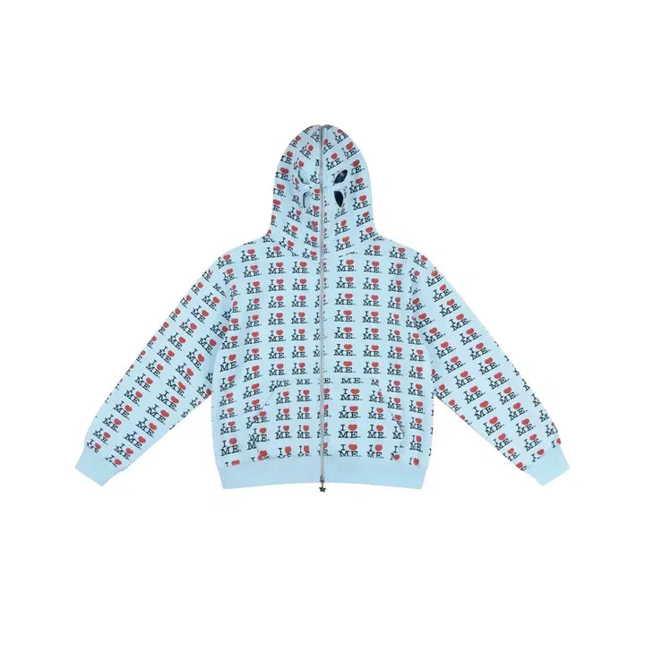 [BUNJANG] Ashley Williams I Heart Me Blue Hoodie Zip-Up / 급처! 애슐리 윌리엄스 아이 하트 미 블루 후드집업