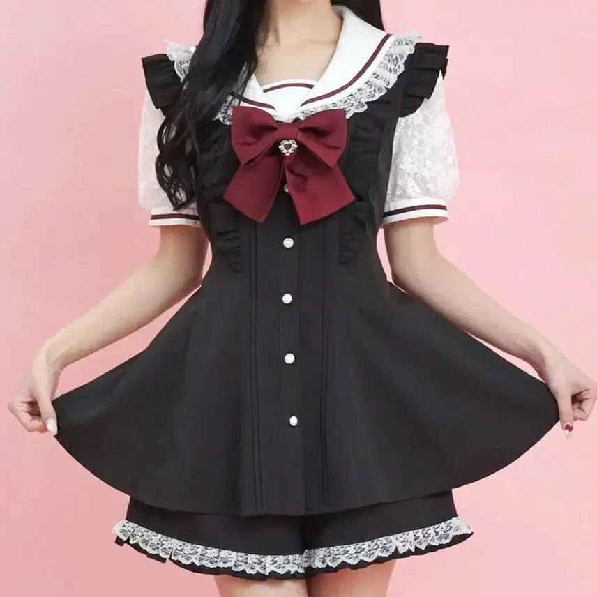 [BUNJANG] Secret Honey Sailor Setup / 시크릿허니 세일러 셋업