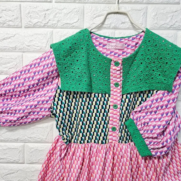[BUNJANG] Unique Pattern Long Dress / 패턴 롱 원피스