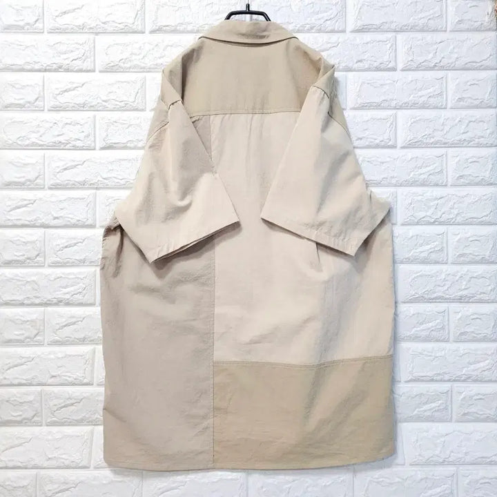 [BUNJANG] Beige Short Sleeve Shirt and Shorts Set / 베이지 반팔 셔츠 반바지 set