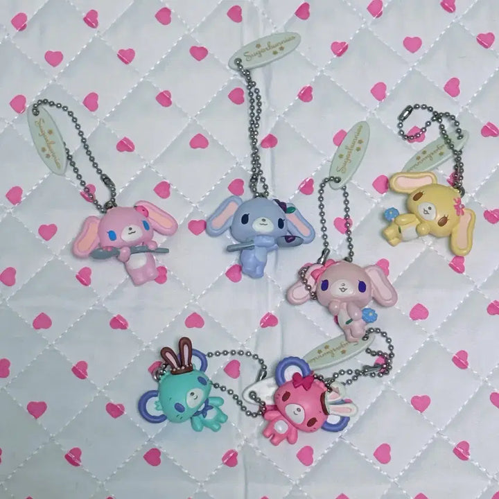 [BUNJANG] Sanrio Classic Sugarbunnies Keyring Bundle Set / 산리오 고전 슈가바니즈 키링 일괄 판매합니다