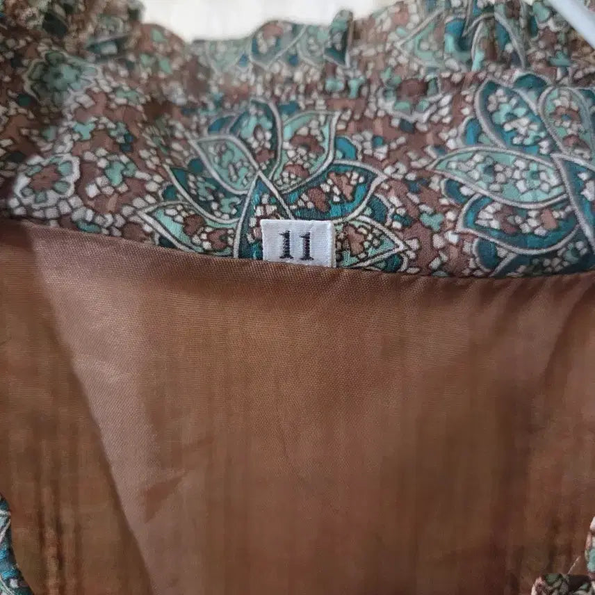 [BUNJANG] Vintage Flower Pleated Long Dress Size 11 / 빈티지 플라워 주름 롱 원피스 11사이즈