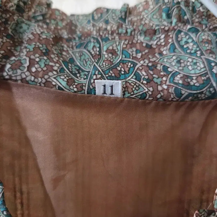 [BUNJANG] Vintage Flower Pleated Long Dress Size 11 / 빈티지 플라워 주름 롱 원피스 11사이즈