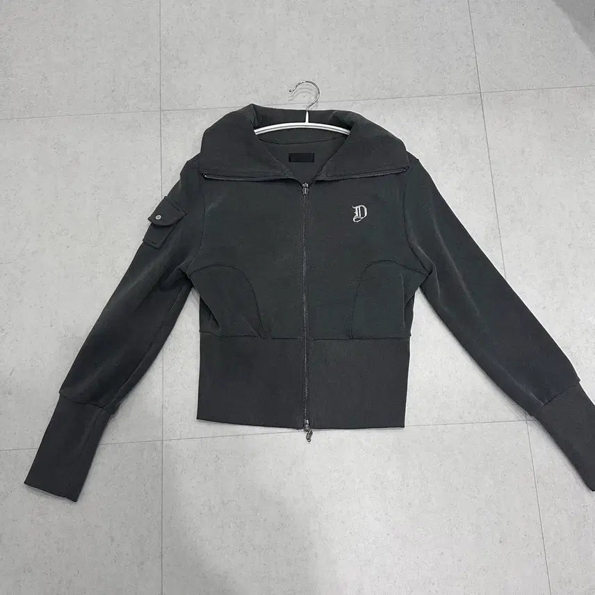 [BUNJANG] ODDODOR Turtleneck Charcoal Zip-up / 오도어 터틀넥 차콜 집업
