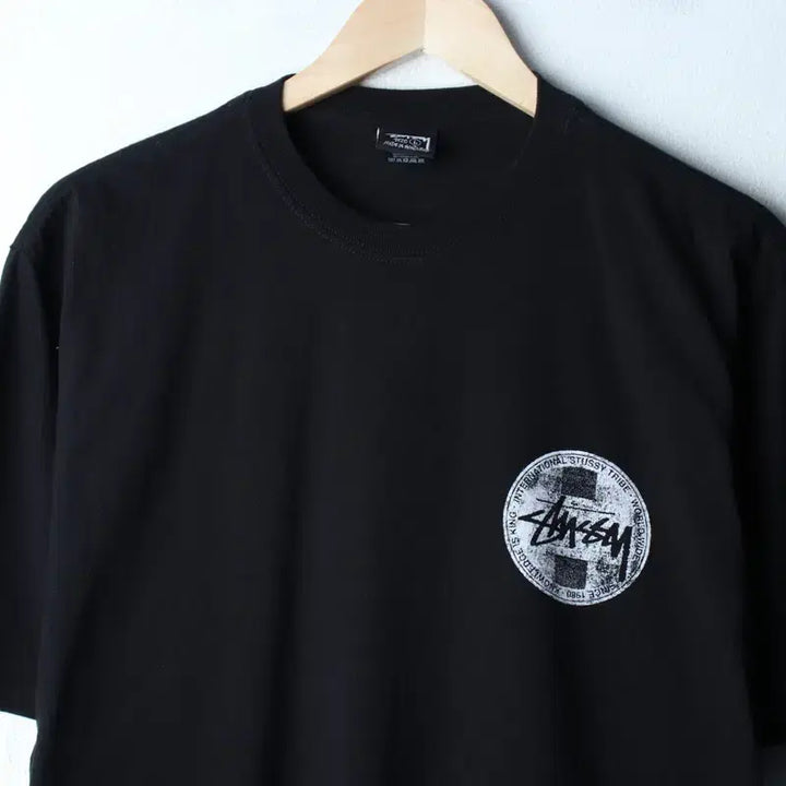 [BUNJANG] Stussy Big Logo Short Sleeve T-Shirt Black / (L-XL) 스투시 반팔 티셔츠 빅로고 블랙 스트릿-760C
