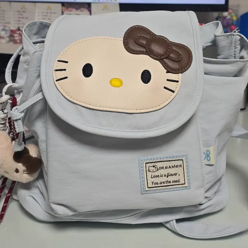 [BUNJANG] Hello Kitty Sky Blue Backpack (Unused) / (미사용) 헬로 키티 하늘색 백팩