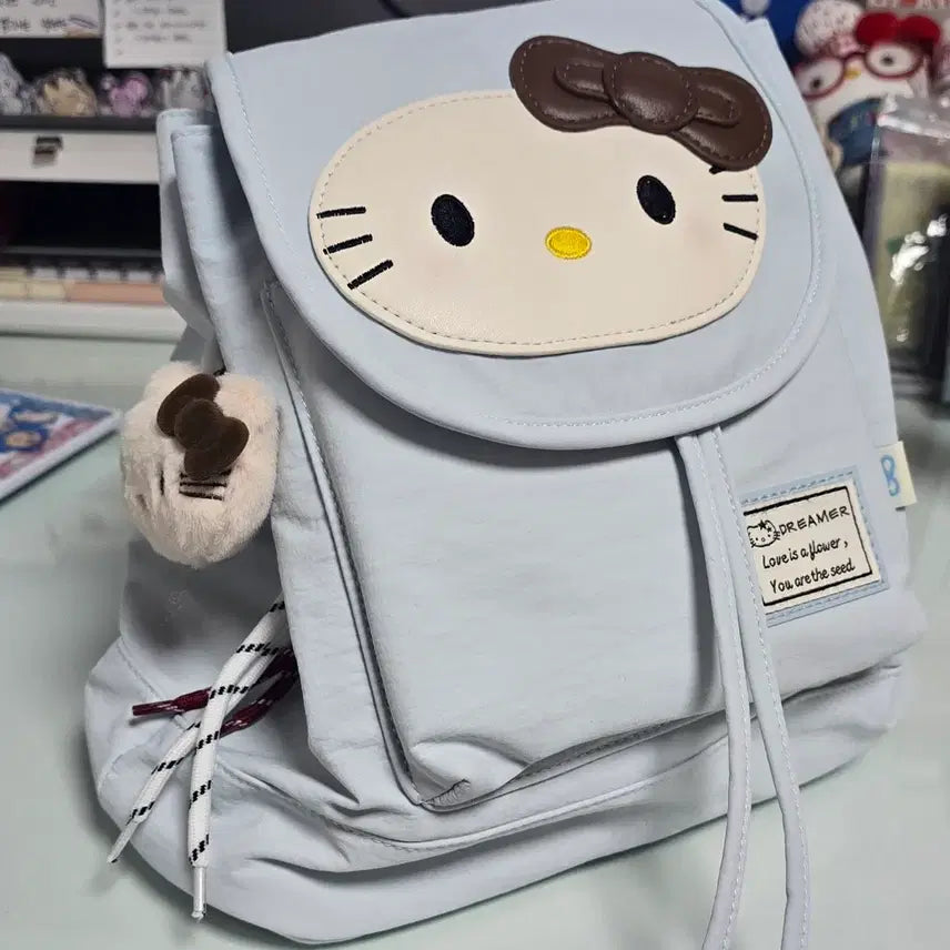 [BUNJANG] Hello Kitty Sky Blue Backpack (Unused) / (미사용) 헬로 키티 하늘색 백팩