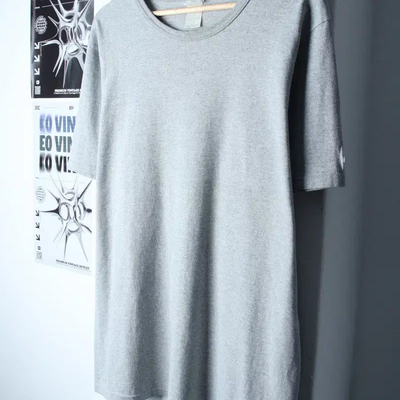 [BUNJANG] Champion Reverse Weave T-Shirt Grey / (L-XL) 챔피온 반팔 티셔츠 리버스위브 그레이 무지-7619