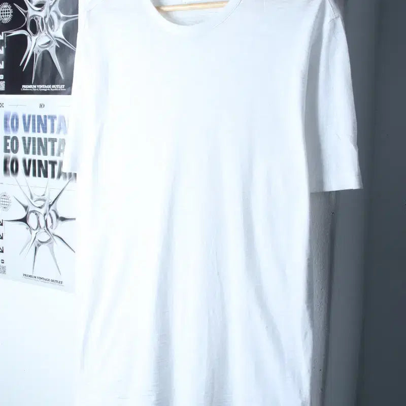 [BUNJANG] Time Half Sleeve T-Shirt White XL / (XL) 타임 반팔 티셔츠 한섬 무지 화이트-761B