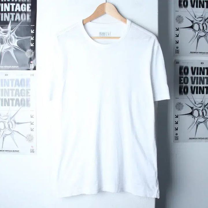 [BUNJANG] Time Half Sleeve T-Shirt White XL / (XL) 타임 반팔 티셔츠 한섬 무지 화이트-761B