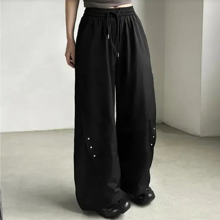 [BUNJANG] Black Wide Pants / 블랙 와이드 팬츠