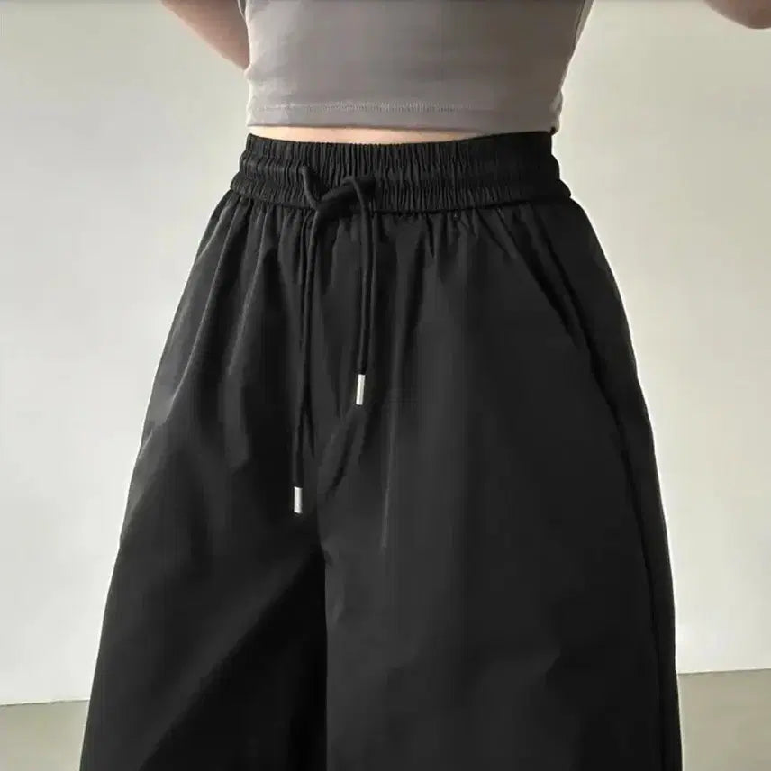 [BUNJANG] Black Wide Pants / 블랙 와이드 팬츠