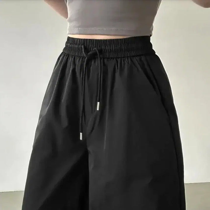 [BUNJANG] Black Wide Pants / 블랙 와이드 팬츠