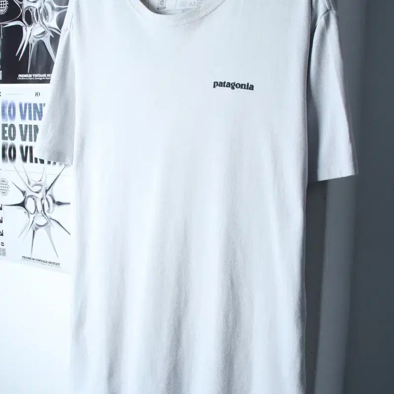 [BUNJANG] Patagonia Short Sleeve T-Shirt White Old School / (S-XL) 파타고니아 반팔 티셔츠 사용감 화이트 올드스쿨-761D