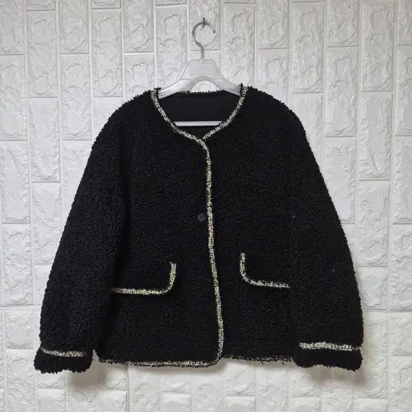 [BUNJANG] BNK Sherpa V-Neck Fleece Cardigan Jacket / BNK 정품 쉐르파 여자 겨울용 여성 브이넥뽀글이가디건자켓88-96