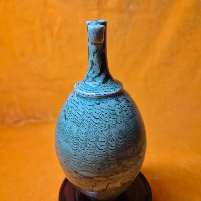 [BUNJANG] Chinese Celadon Porcelain Vase / 중국도자기 연리문 병