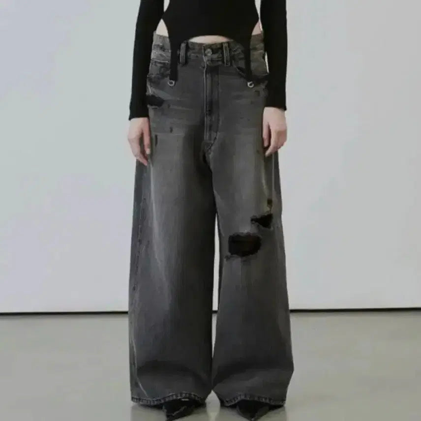 [BUNJANG] LCDC Damage Wide Pants / LCDC 데미지 와이드 팬츠