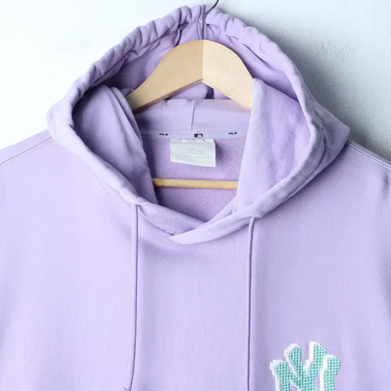 [BUNJANG] MLB New York Yankees Pullover Hoodie T-Shirt (XL) - Lavender / (XL) MLB 엠엘비 후드티셔츠 뉴욕양키즈 연보라 반팔-7627