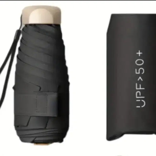 [BUNJANG] Black UPF50+ Portable Mini Umbrella / 블랙 UPF50+ 휴대용 미니 우산